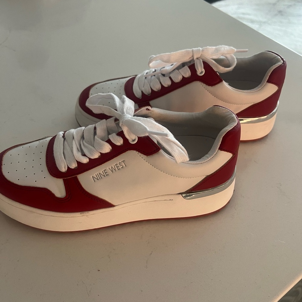 Nine West Red and White Retro Sneakers